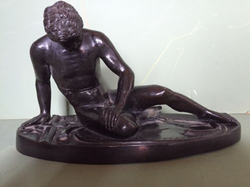 Late C19th 'Grand Tour' Souvenir Bronze Reduction, After the Antique ,Of "The Dying Gaul".