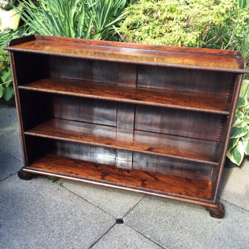 Early C19th Regency Period Rosewood Open 'Dwarf' Bookcase.