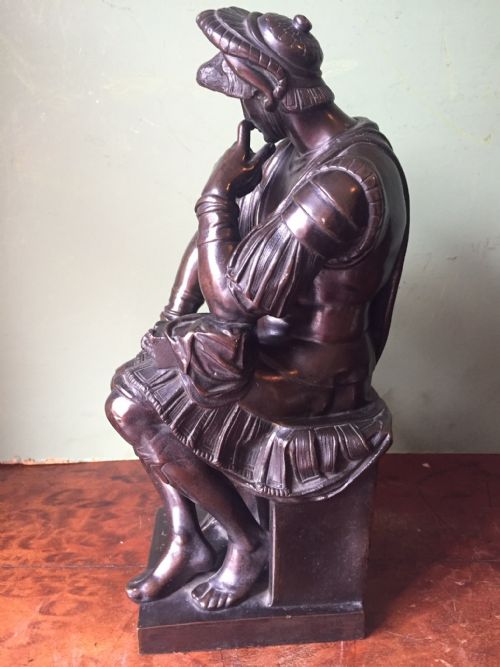 C19TH ITALIAN BRONZE 'GRAND TOUR' SOUVENIR STATUE OF LORENZO DE MEDICI - ADDITIONAL PHOTO 2