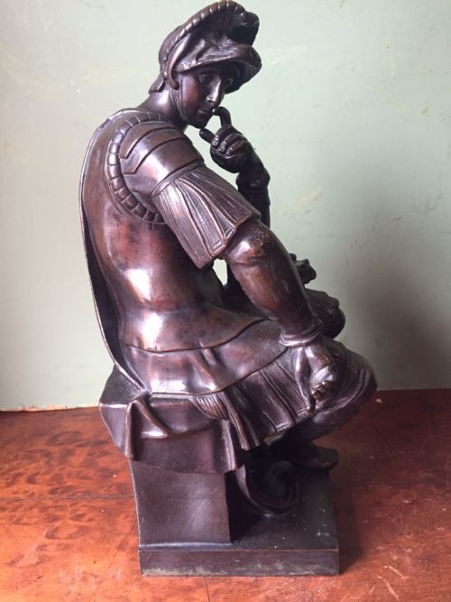 C19TH ITALIAN BRONZE 'GRAND TOUR' SOUVENIR STATUE OF LORENZO DE MEDICI - ADDITIONAL PHOTO 3