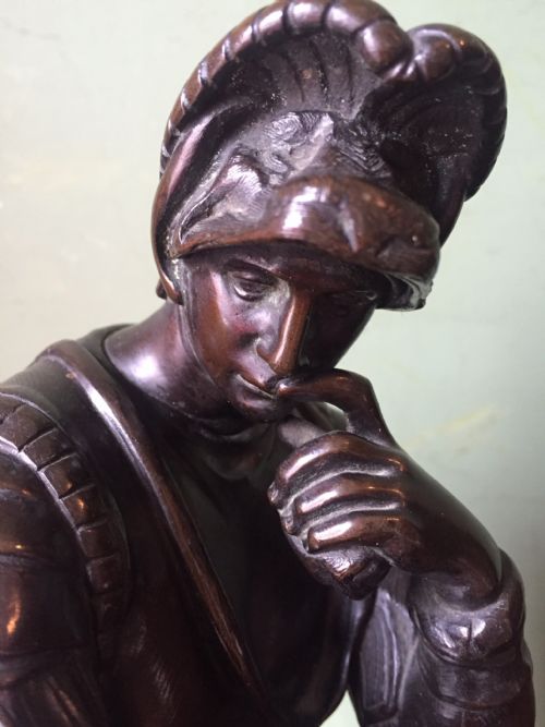 C19TH ITALIAN BRONZE 'GRAND TOUR' SOUVENIR STATUE OF LORENZO DE MEDICI - ADDITIONAL PHOTO 4