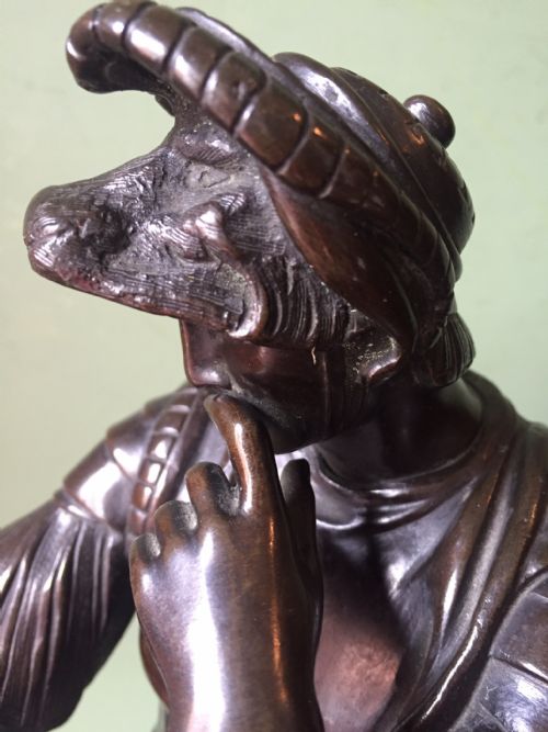 C19TH ITALIAN BRONZE 'GRAND TOUR' SOUVENIR STATUE OF LORENZO DE MEDICI - ADDITIONAL PHOTO 5
