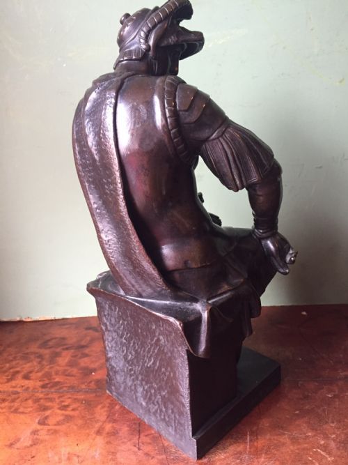 C19TH ITALIAN BRONZE 'GRAND TOUR' SOUVENIR STATUE OF LORENZO DE MEDICI - ADDITIONAL PHOTO 8