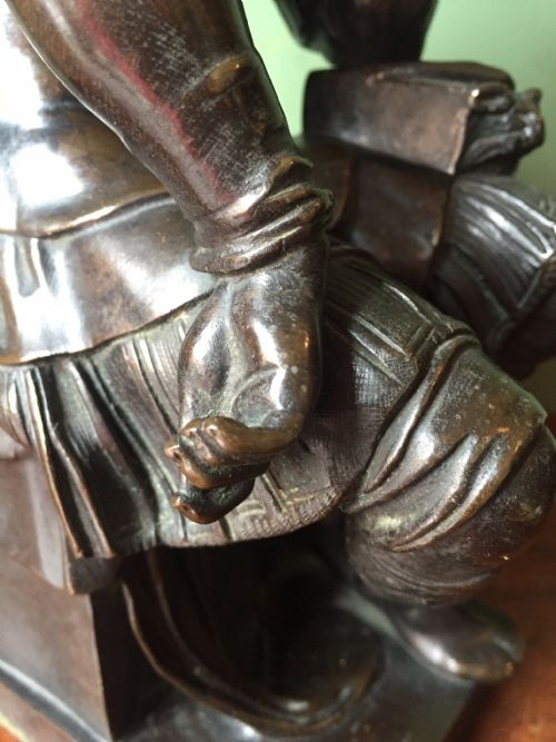C19TH ITALIAN BRONZE 'GRAND TOUR' SOUVENIR STATUE OF LORENZO DE MEDICI - ADDITIONAL PHOTO 9