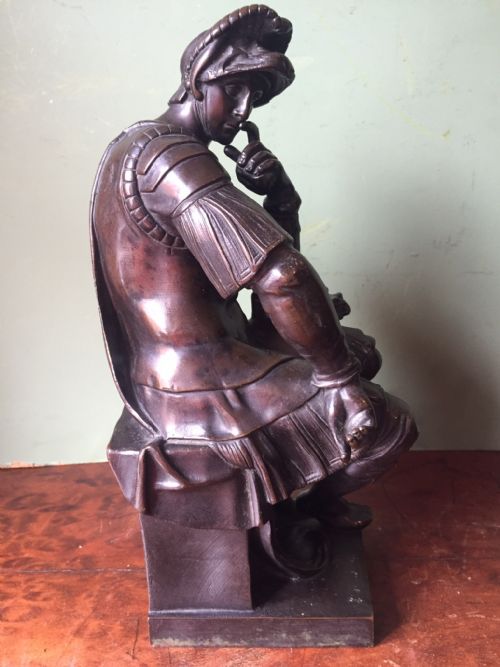C19TH ITALIAN BRONZE 'GRAND TOUR' SOUVENIR STATUE OF LORENZO DE MEDICI - ADDITIONAL PHOTO 10