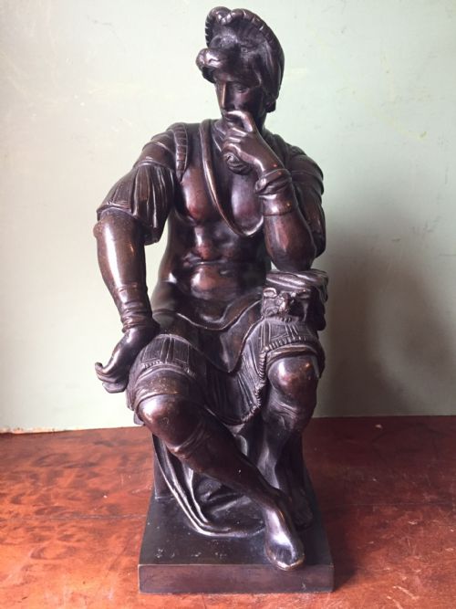 C19TH ITALIAN BRONZE 'GRAND TOUR' SOUVENIR STATUE OF LORENZO DE MEDICI - ADDITIONAL PHOTO 12