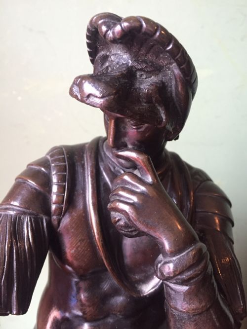 C19TH ITALIAN BRONZE 'GRAND TOUR' SOUVENIR STATUE OF LORENZO DE MEDICI - ADDITIONAL PHOTO 13
