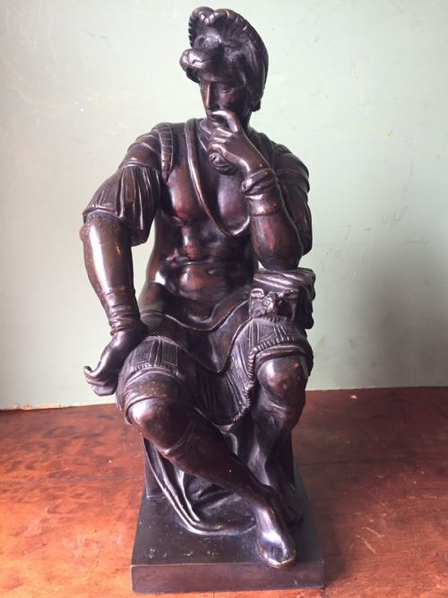 C19TH ITALIAN BRONZE 'GRAND TOUR' SOUVENIR STATUE OF LORENZO DE MEDICI - ADDITIONAL PHOTO 14