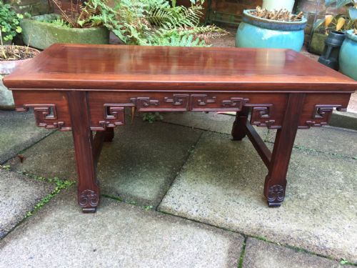 Late C19th/early C20th Late Qing Dynasty Chinese Hardwood Low 'Kang' or 'Opium' Type Table.