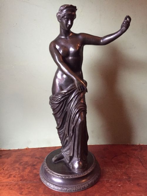 Late C19th 'Grand Tour' Souvenir Bronze Statue After the Antique "Venus of Capua"