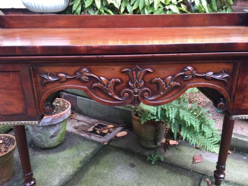 C19TH WILLIAM IV PERIOD MAHOGANY KNEEHOLE DRESSING OR WRITING TABLE - ADDITIONAL PHOTO 3