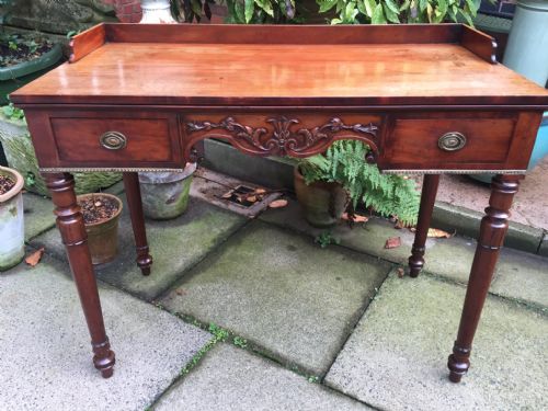 C19TH WILLIAM IV PERIOD MAHOGANY KNEEHOLE DRESSING OR WRITING TABLE - ADDITIONAL PHOTO 12