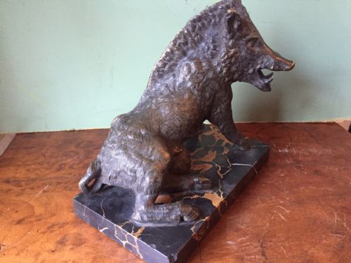 fig 1. C19th Italian bronze 'Grand Tour' souvenir sculpture after the antique, of the Ufizzi boar or