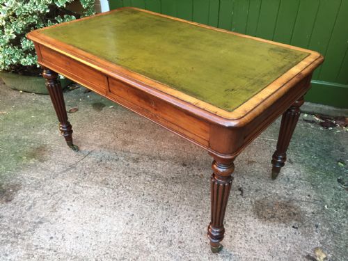 fig 1. Early C19th George IV period mahogany 2 drawer writing/library table in the manner of Gillows of Lancaster.
