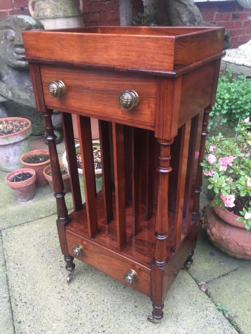 Early C19th Regency Period Rosewood Etagere/ Bookcase/canterbury/folio-stand of Unusual Form .
