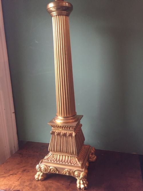 fig 1. Early C19th French Charles X period ormolu bronze Empire design lamp-base.