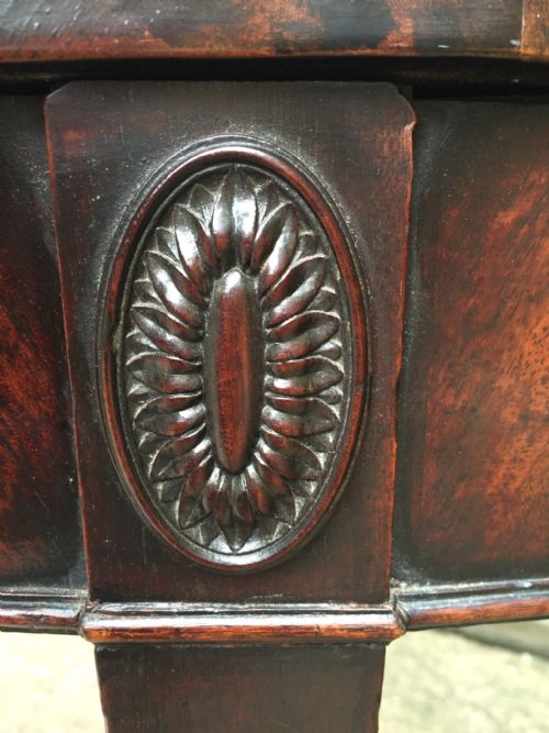 FINE LATE C18TH GEORGE III PERIOD MAHOGANY NEOCLASSICAL DESIGN ELLIPTICAL PIER OR SIDE TABLE IN THE MANNER OF ROBERT ADAM WITH REPUTED IMPORTANT PROVENANCE - ADDITIONAL PHOTO 4
