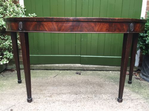 FINE LATE C18TH GEORGE III PERIOD MAHOGANY NEOCLASSICAL DESIGN ELLIPTICAL PIER OR SIDE TABLE IN THE MANNER OF ROBERT ADAM WITH REPUTED IMPORTANT PROVENANCE - ADDITIONAL PHOTO 5