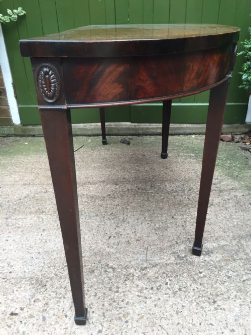 FINE LATE C18TH GEORGE III PERIOD MAHOGANY NEOCLASSICAL DESIGN ELLIPTICAL PIER OR SIDE TABLE IN THE MANNER OF ROBERT ADAM WITH REPUTED IMPORTANT PROVENANCE - ADDITIONAL PHOTO 9