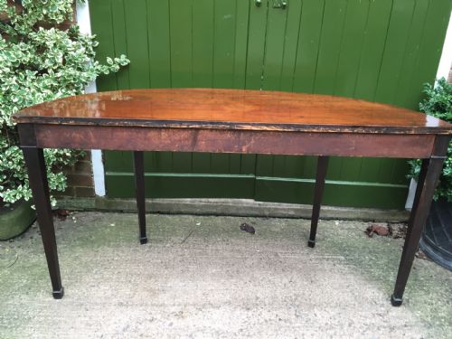 FINE LATE C18TH GEORGE III PERIOD MAHOGANY NEOCLASSICAL DESIGN ELLIPTICAL PIER OR SIDE TABLE IN THE MANNER OF ROBERT ADAM WITH REPUTED IMPORTANT PROVENANCE - ADDITIONAL PHOTO 10