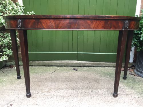 FINE LATE C18TH GEORGE III PERIOD MAHOGANY NEOCLASSICAL DESIGN ELLIPTICAL PIER OR SIDE TABLE IN THE MANNER OF ROBERT ADAM WITH REPUTED IMPORTANT PROVENANCE - ADDITIONAL PHOTO 11