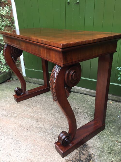 fig 1. Early C19th Regency period mahogany console or hall table.