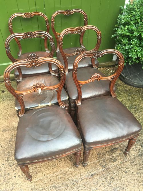 SET OF 6 C19TH WILLIAM IV PERIOD CARVED ROSEWOOD DINING CHAIRS - ADDITIONAL PHOTO 10