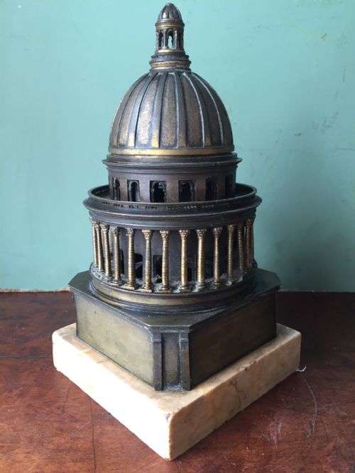 fig 1. Fine C19th Italian gilded bronze 'Grand Tour' souvenir architectural model of a Cathedral dome or 'Tempietto'.