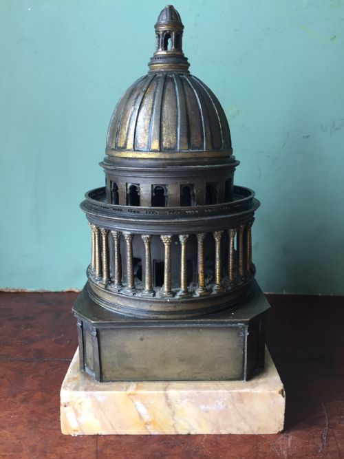 fig 2. Fine C19th Italian gilded bronze 'Grand Tour' souvenir architectural model of a Cathedral dome or 'Tempietto'.