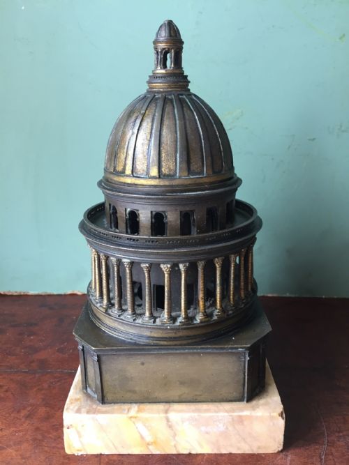 Fine C19th Italian Gilded Bronze 'Grand Tour' Souvenir Architectural Model of a Cathedral Dome or 'Tempietto'.