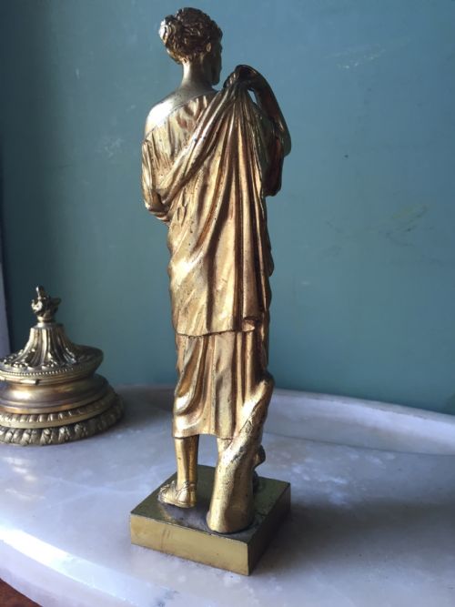 C19TH FRENCH ONYX MARBLE AND ORMOLU BRONZE INKSTAND - ADDITIONAL PHOTO 11