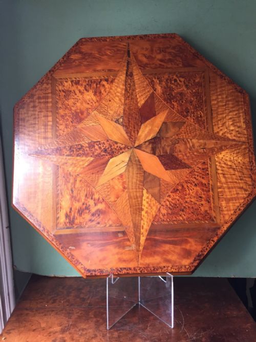 Late C19th New Zealand Indigenous Specimen-wood Veneered Table Top.