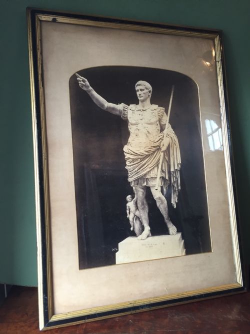 Early C20th Framed Black and White Photograph of  'Grand Tour' Interest , "Augustus Caesar Prima Porta".