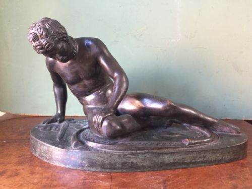 Late C19th Italian Bronze 'Grand Tour' Souvenir Reduction, After the Antique, of "The Dying Gaul".