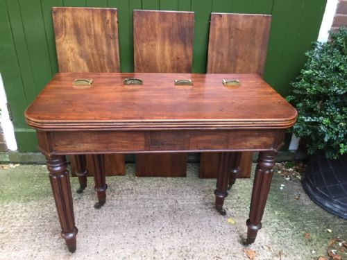 Early C19th George IV Period Metamorphic Mahogany Extending Dining Table of Wilkinson Patent Type.