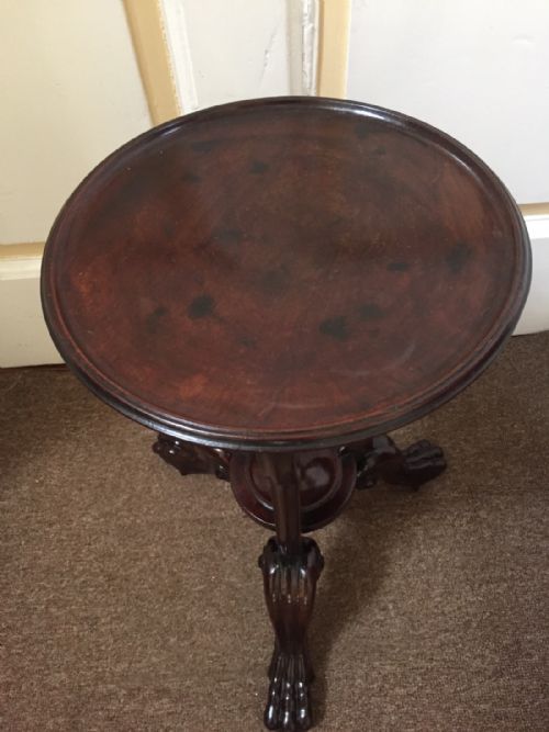 fig 2. Late C18th George III period mahogany wine table or kettle-stand , probably Irish.