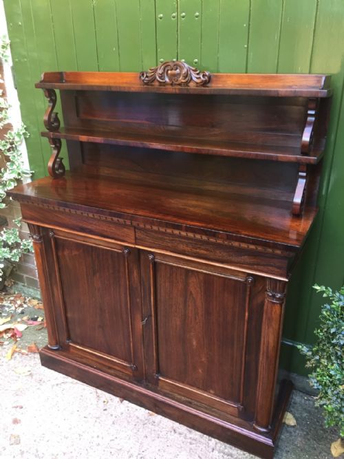 fig 1. C19th William IV period rosewood chiffonier /sideboard.