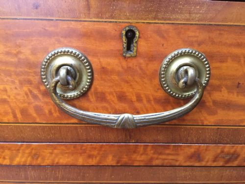 LATE C19TH EARLY C20TH EDWARDIAN FIGURED SATINWOOD LADIES BUREAU OF DESIRABLE SMALL PROPORTIONS BY DRUCE COLONDON - ADDITIONAL PHOTO 9