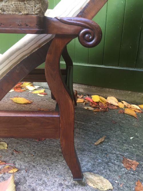EARLY C19TH GEORGE IV PERIOD RECLINING MAHOGANY LIBRARY ARMCHAIR IN THE MANNER OF ROBERT DAWS' PATENT DESIGN - ADDITIONAL PHOTO 4