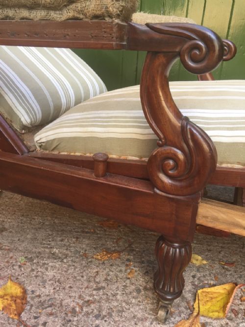 EARLY C19TH GEORGE IV PERIOD RECLINING MAHOGANY LIBRARY ARMCHAIR IN THE MANNER OF ROBERT DAWS' PATENT DESIGN - ADDITIONAL PHOTO 7