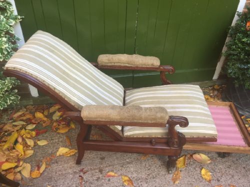 EARLY C19TH GEORGE IV PERIOD RECLINING MAHOGANY LIBRARY ARMCHAIR IN THE MANNER OF ROBERT DAWS' PATENT DESIGN - ADDITIONAL PHOTO 8