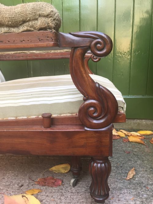 EARLY C19TH GEORGE IV PERIOD RECLINING MAHOGANY LIBRARY ARMCHAIR IN THE MANNER OF ROBERT DAWS' PATENT DESIGN - ADDITIONAL PHOTO 10