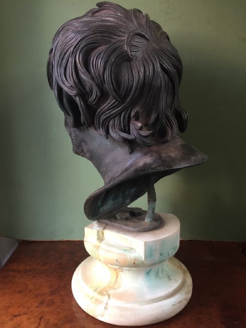 fig 3. Late C19th Italian Neapolitan bronze bust study of Seneca , after the antique, known as the