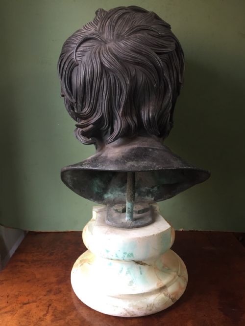 fig 4. Late C19th Italian Neapolitan bronze bust study of Seneca , after the antique, known as the