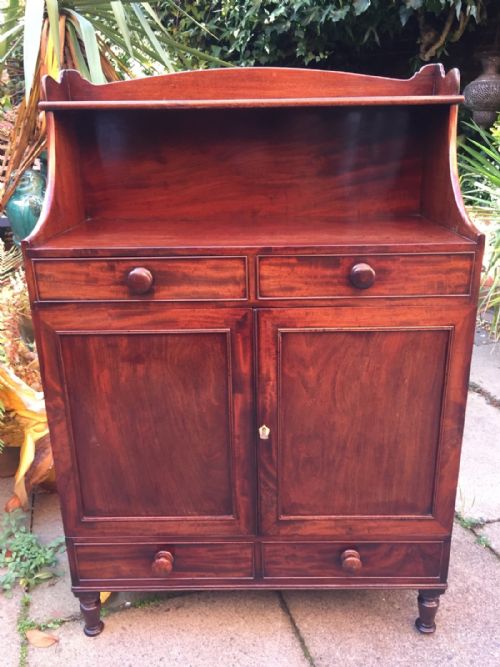 fig 1. Late C18th George III period mahogany 'butler's cabinet' or serving buffet.