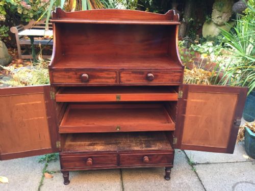 fig 3. Late C18th George III period mahogany 'butler's cabinet' or serving buffet.