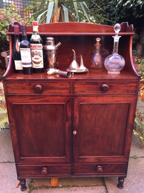 fig 2. Late C18th George III period mahogany 'butler's cabinet' or serving buffet.