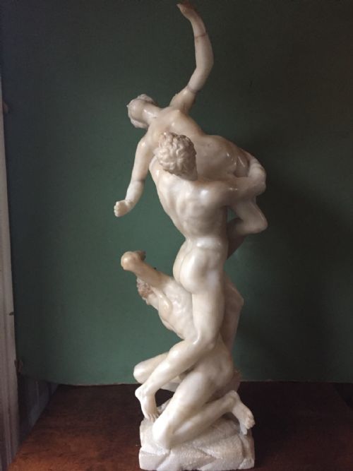 fig 1. Late C19th Italian 'Grand Tour' souvenir carved alabaster sculpture group after Giambologna