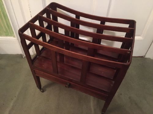 LATE C18TH GEORGE III SHERATON PERIOD MAHOGANY CANTERBURY - ADDITIONAL PHOTO 1