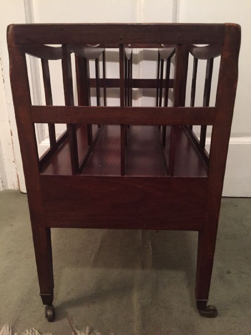 LATE C18TH GEORGE III SHERATON PERIOD MAHOGANY CANTERBURY - ADDITIONAL PHOTO 3